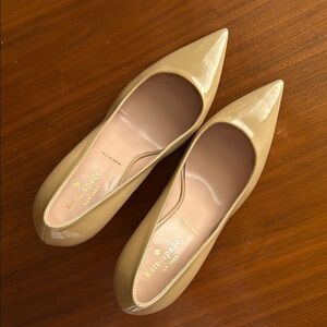 Kate Spade Beige Patent Leather Pumps